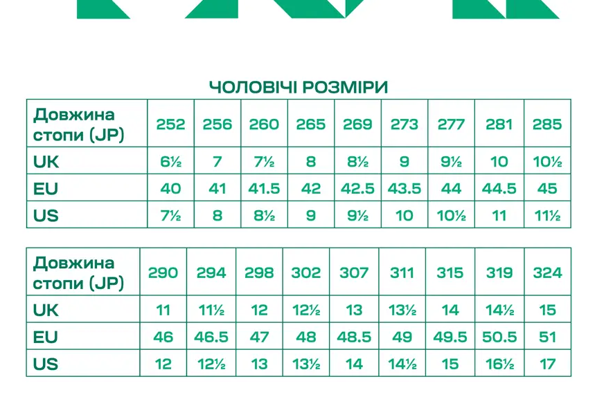 Размерная сетка
